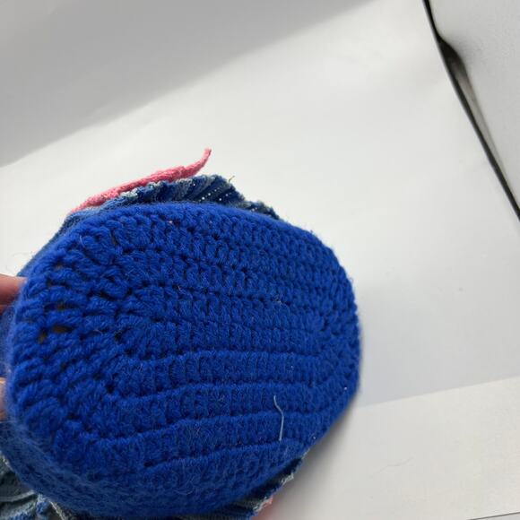 Vintage Handmade Victorian GWTW Style Formal Dress Gown Blue Pink Barbie Crochet - Picture 6 of 9